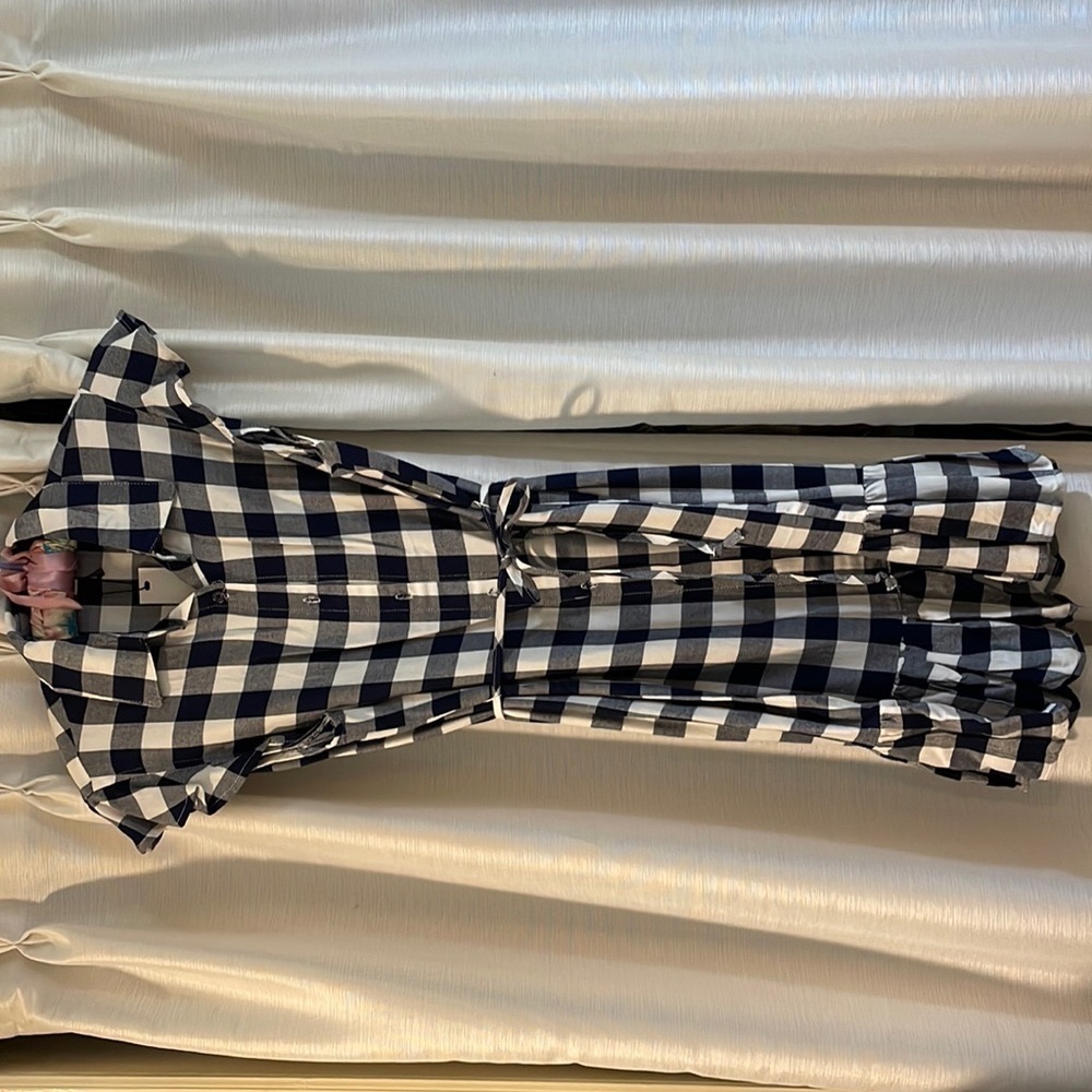 BBDakota navy /white check XS sundress